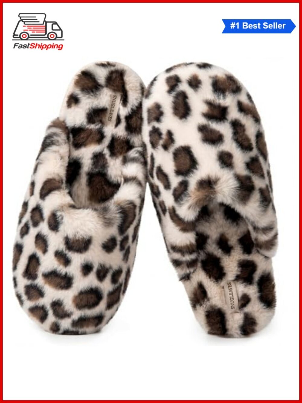 ✨ Snug Leaves Fuzzy Scuff Slippers Memory Foam Non-slip House Shoes